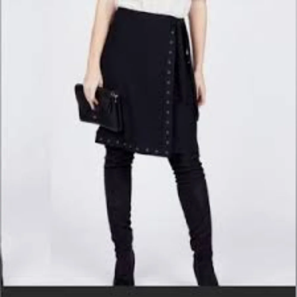 NWOT Lysse studded eyelets layered midi punk whimsigoth steampunk skirt (XS)